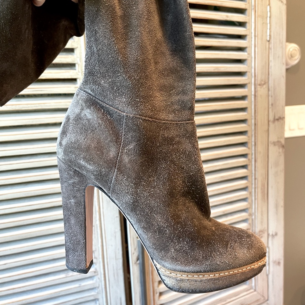 Prada Grey Suede Boots size 37 - Picture 3 of 5